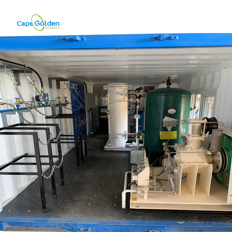 Adsorbimento autonomo industriale messo in recipienti dell'oscillazione di pressione del generatore 93% 95% dell'ossigeno