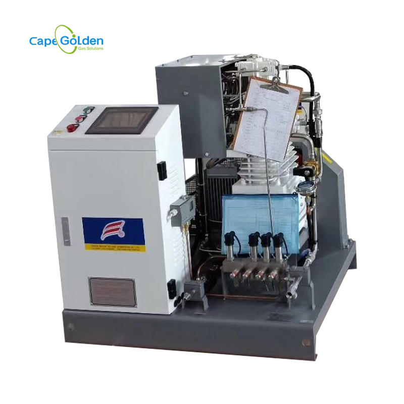 Compressore d'aria ad alta pressione senza olio del ripetitore dell'azoto per il materiale da otturazione del cilindro