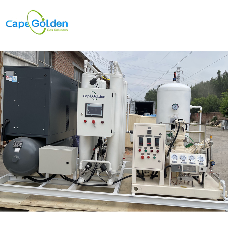 Impianto di produzione ad ossigeno e gas di riempimento 200bar del sistema del cilindro di ossigeno di 90~99%